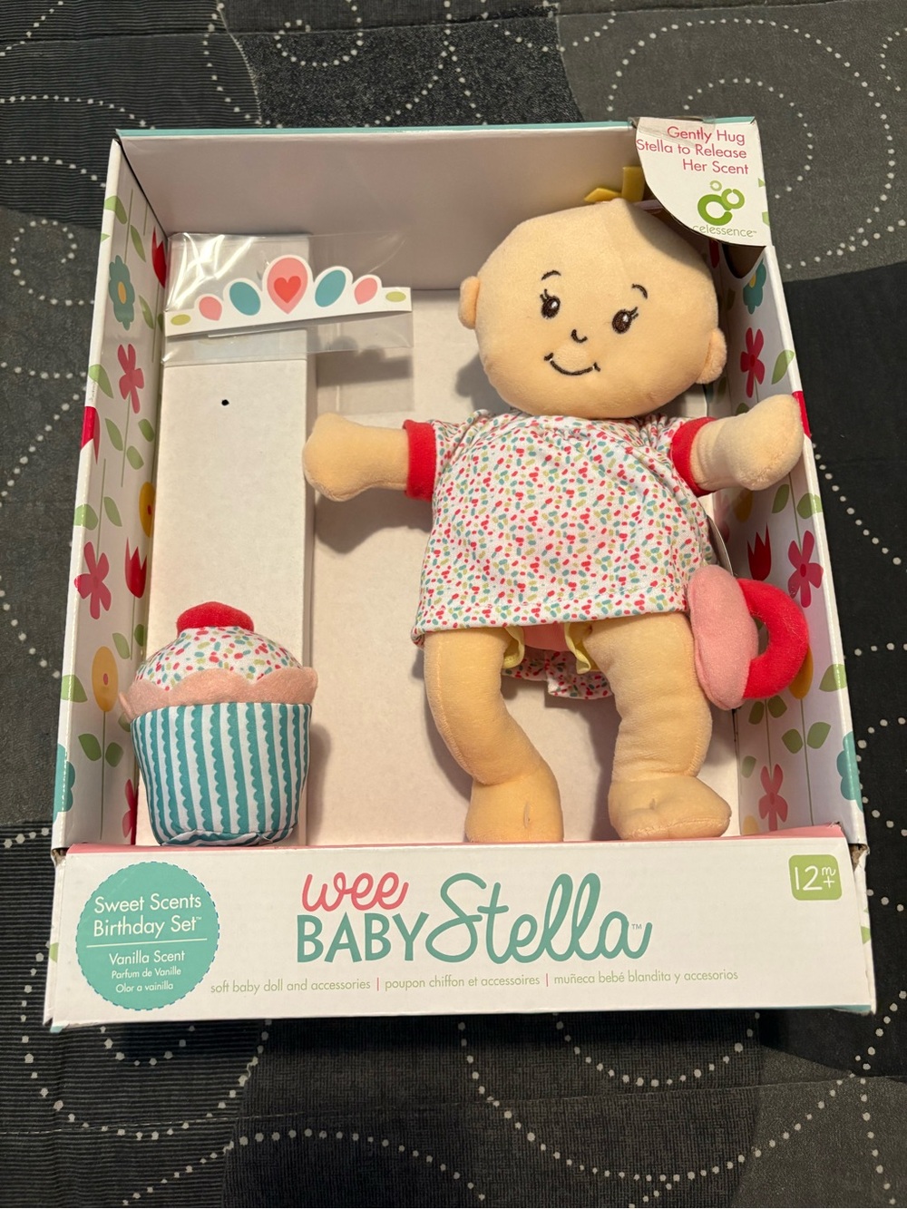 Sweet Scents Birthday Set - Pink Floral Plush Baby Doll